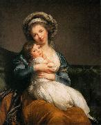 eisabeth Vige-Lebrun self-portrait with Her Daughter oil on canvas